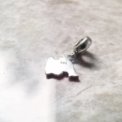 Damen-Charm-Anhänger Mallorca Spanien entspannend aus Sterlingsilber