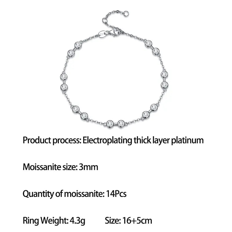 Damen-Armband zierlich mit Moissanit