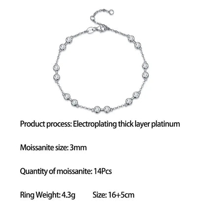 Damen-Armband zierlich mit Moissanit