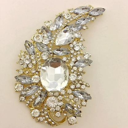 Brosche Blume Kristall Perle Luxus Anzug Party Bankett Damen