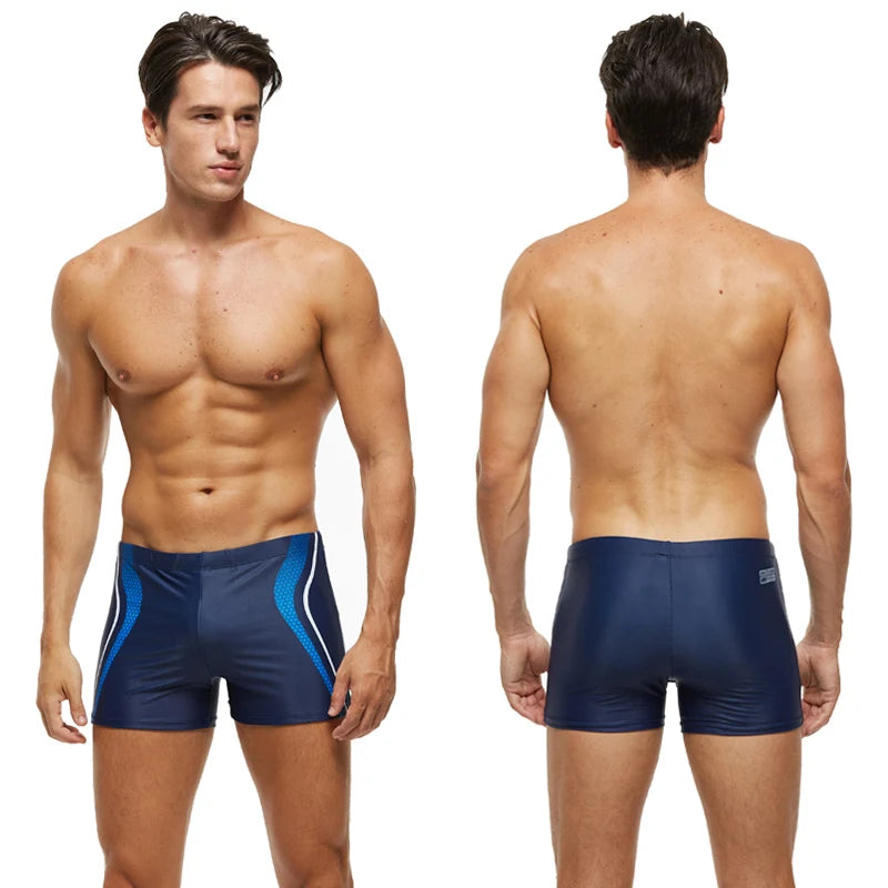 Herren-Badeshorts aus Polyester mit herausnehmbarem Polster – sexy und in großen Größen erhältlich, ideal für Sport und Strand.