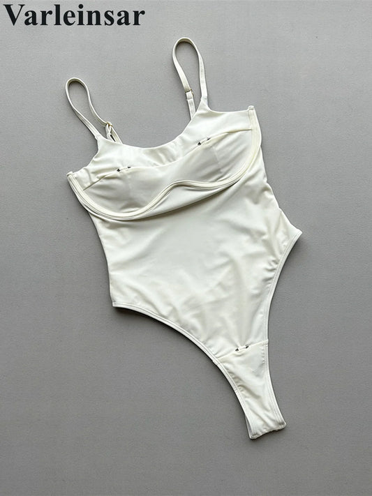 Damen-Badeanzug Cut-Out Bügel Micro-Tanga Weste gepolstert
