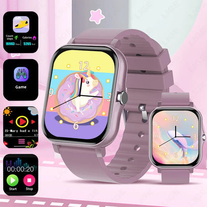 LIGE Kinder-Smartwatch für Mädchen und Jungen, Smartwatch im Alter von 3–12 Jahren, Lernspiel für Kinder, Tonaufzeichnung, Audio-Märchenbuch, Kinderuhr