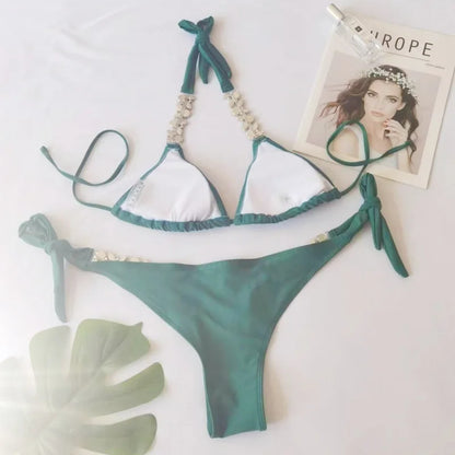 Sexy Damen-Bikini-Set mit vier Teilen – ideal für Strand und Pool