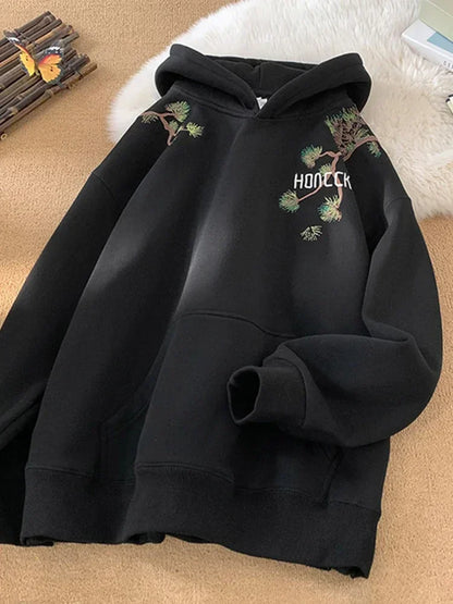 Herbst Kiefer Grafik Hoodies Für Männer Y2K Vintage Streetwear Oversize Mit Kapuze Sweatshirts 2025, Neue Harajuku Fleece Casual Hoody