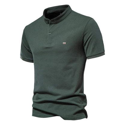 Herren Poloshirt aus 100 Prozent Baumwolle mit lässigem Stehkragen für den Sommer
