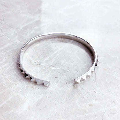 Damen-Ohrstecker Armreif Set Punk aus Sterlingsilber