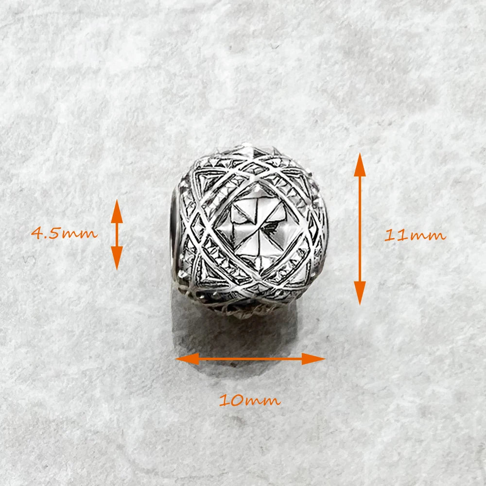 Damen-Ohrstecker Karma Perlen Punk 925 Sterlingsilber