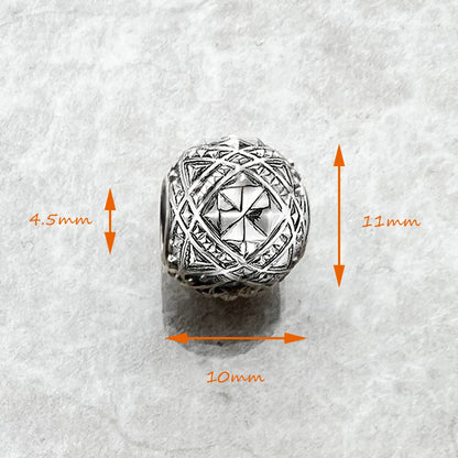 Damen-Ohrstecker Karma Perlen Punk 925 Sterlingsilber