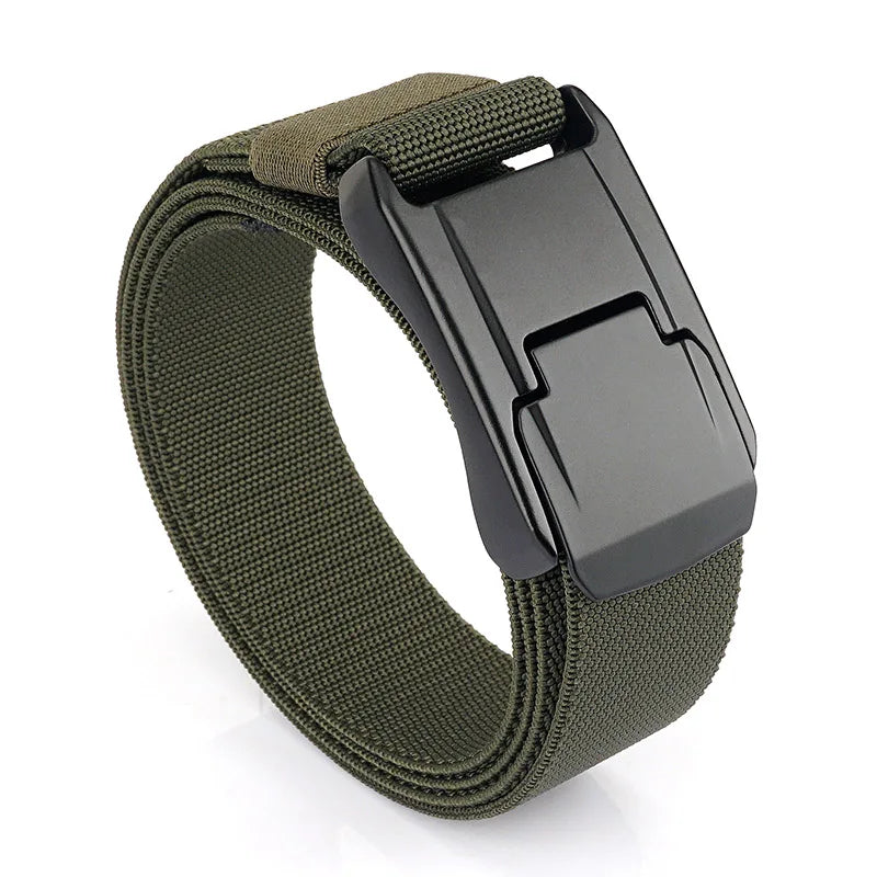 VATLY Elastik-Gürtel Herren Matte Metall-Schnalle Schnellverschluss Tactical Outdoor