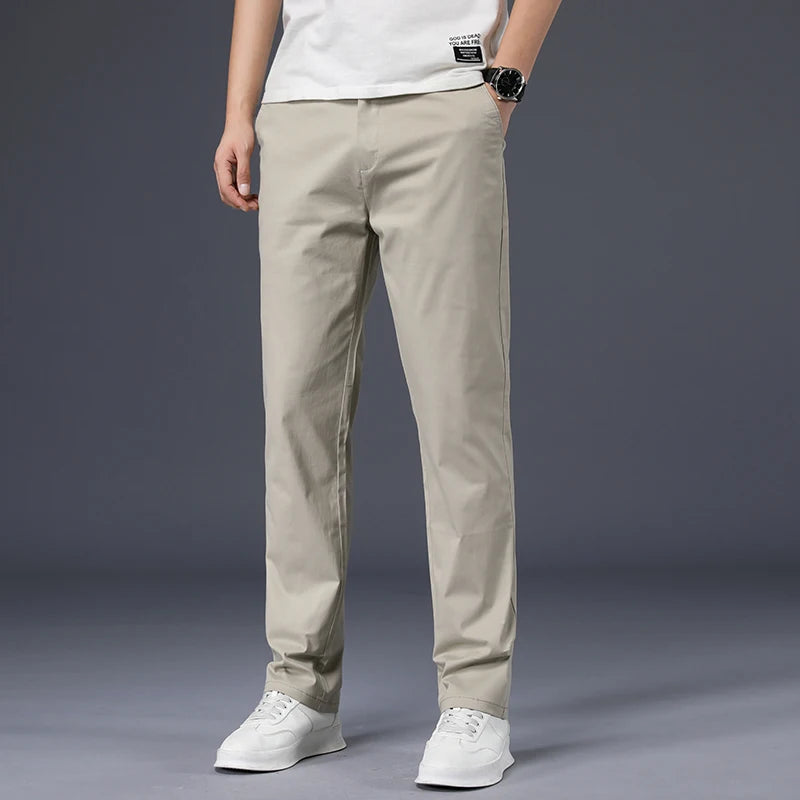 Herren Hose aus Baumwolle mit lässigem Stretch und geradem Schnitt