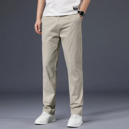 Herren Hose aus Baumwolle mit lässigem Stretch und geradem Schnitt
