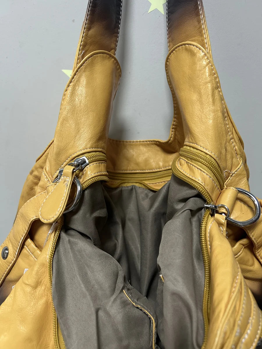 Damen-Schultertasche Mit Tie-Dye Muster Und Top-Handle Tragegriff Für Uni Und Alltag