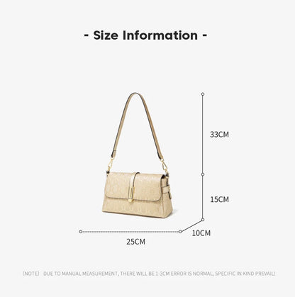 Damen Schultertasche aus Split Leather Crossbody Fashion Messenger Bag
