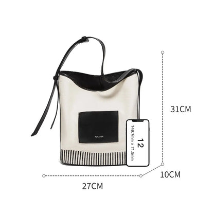 Damen Schultertasche aus veganem Leder – Große Beuteltasche für Büro und Alltag