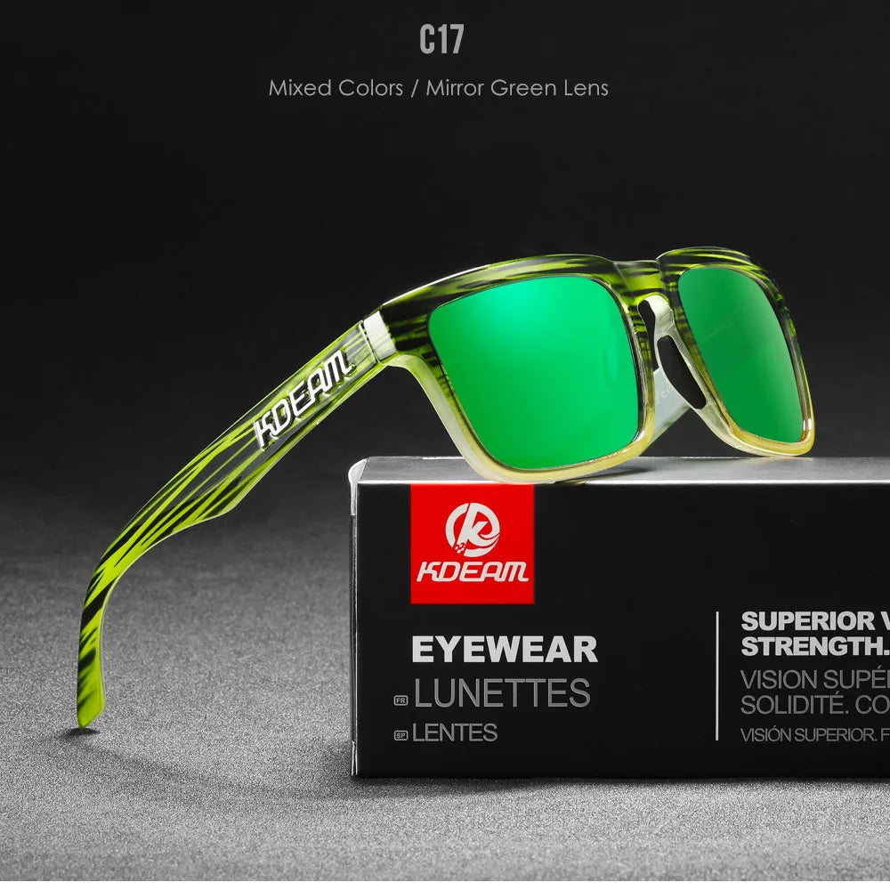 Sonnenbrille quadratisch polarisiert Angeln Lifestyle Spiegel Hartbox Unisex