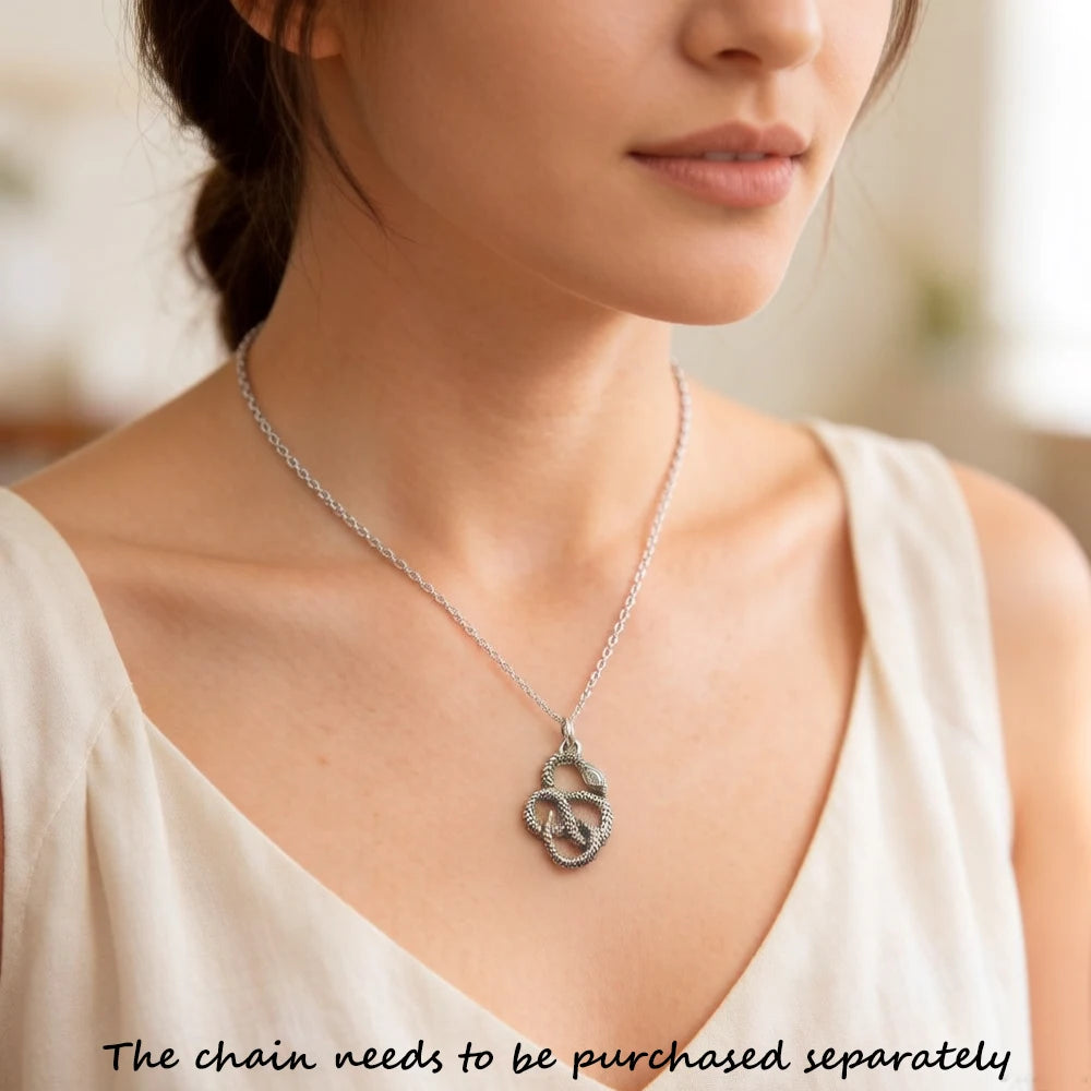 Damen-Charm-Anhaenger Schlange Vintage aus Sterlingsilber