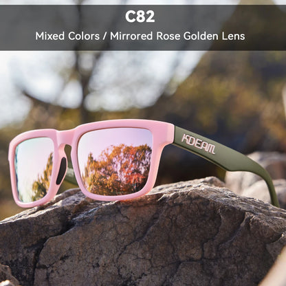 Sonnenbrille polarisiert TR90 Reißverschlussetui Unisex frische Farben