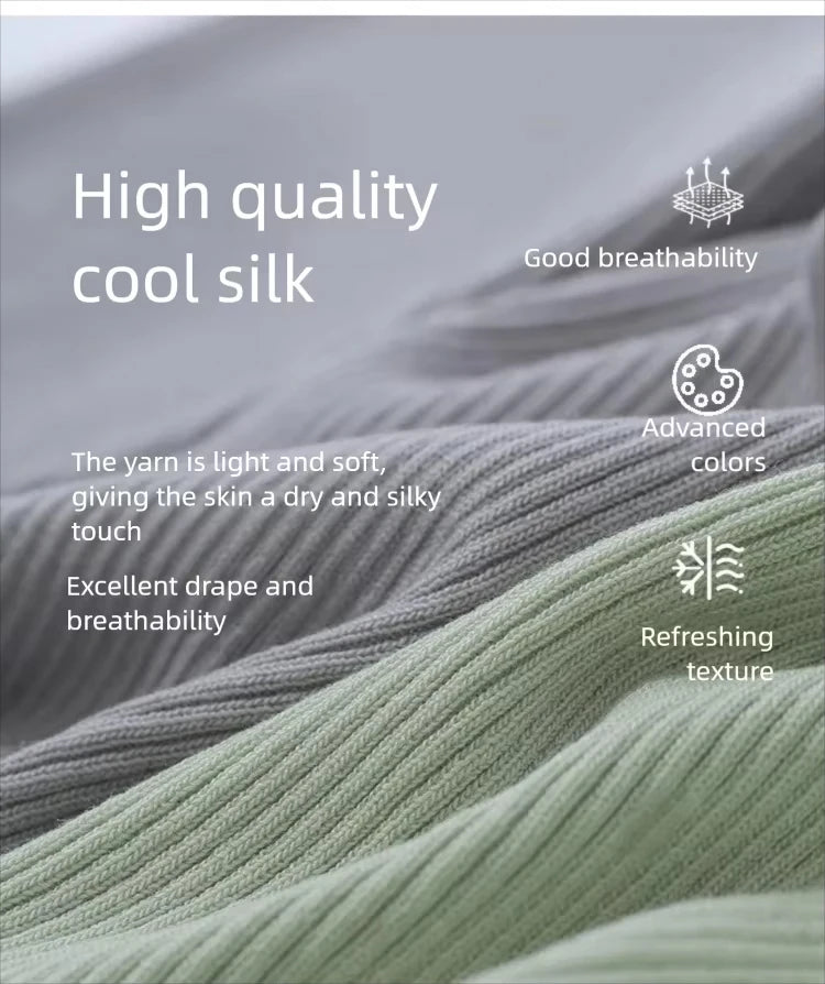 Strickoberteil mit Farbverlauf, gerippter Feinstrick in Hellgrün und Grau