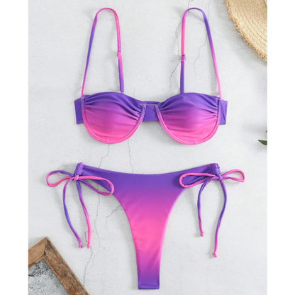Sexy Push-Up Bikini-Set für Damen – Brasilianischer Stil, ideal für Strand und Pool