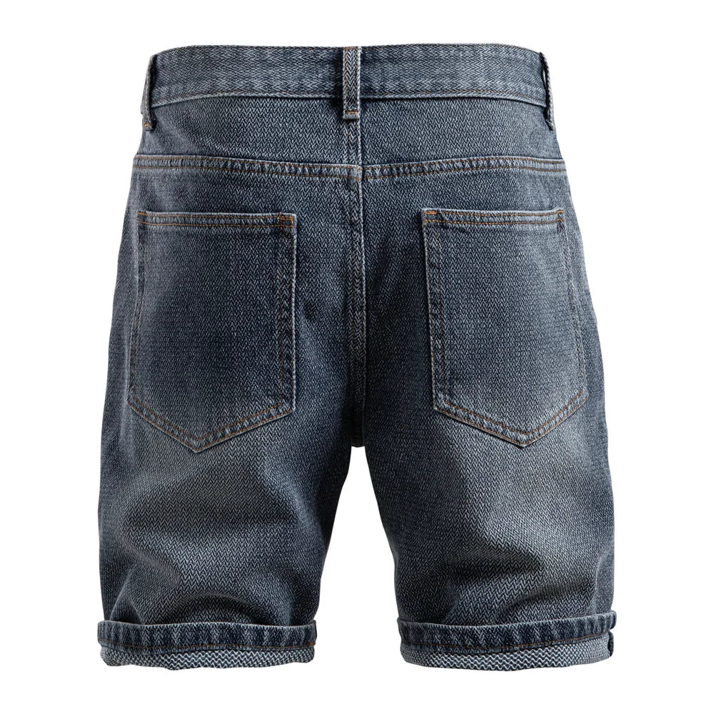 Retro-Denim Shorts Aus Baumwollmischung | Lässige Streetwear