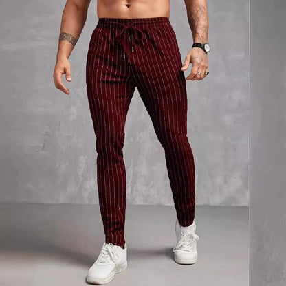 Neue Herren-Freizeithose mit gestreiften Taschen für Frühling und Sommer