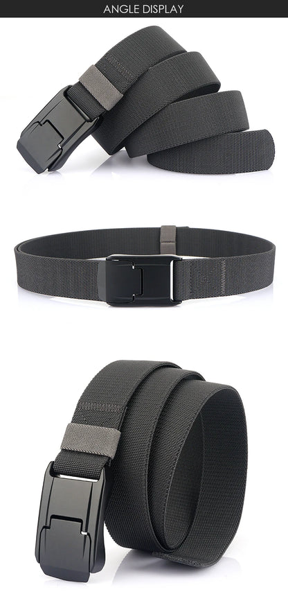 VATLY Elastik-Gürtel Herren Matte Metall-Schnalle Schnellverschluss Tactical Outdoor