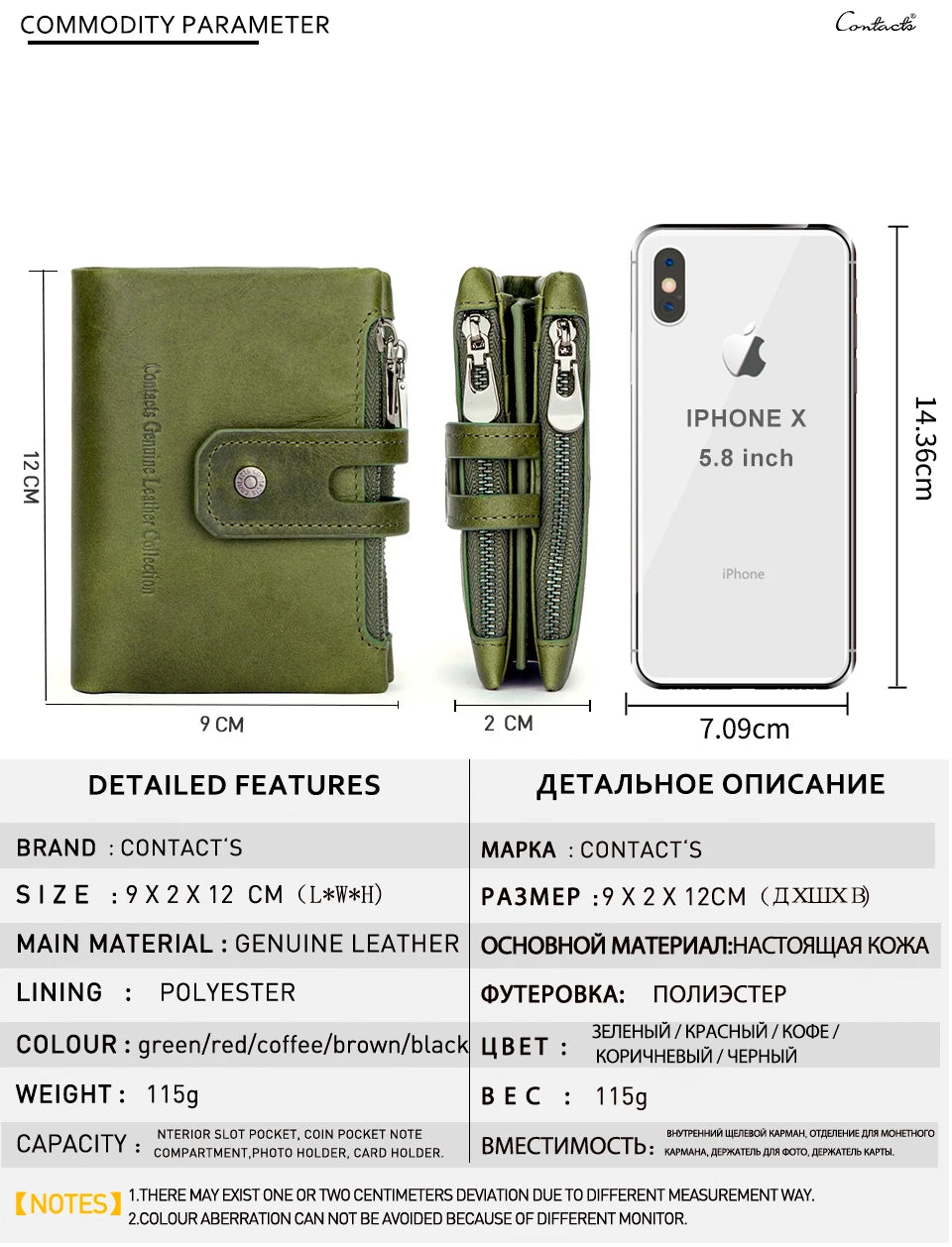 Damen Echtleder Geldbörse Bifold Vintage Kartenhalter Münzfach Geldclip