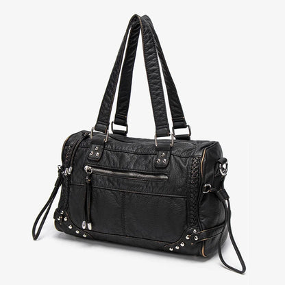Damen-Handtasche aus weichem Bronzeleder Großes Fassungsvermögen mit Innenfächern Alltagstauglichkeit