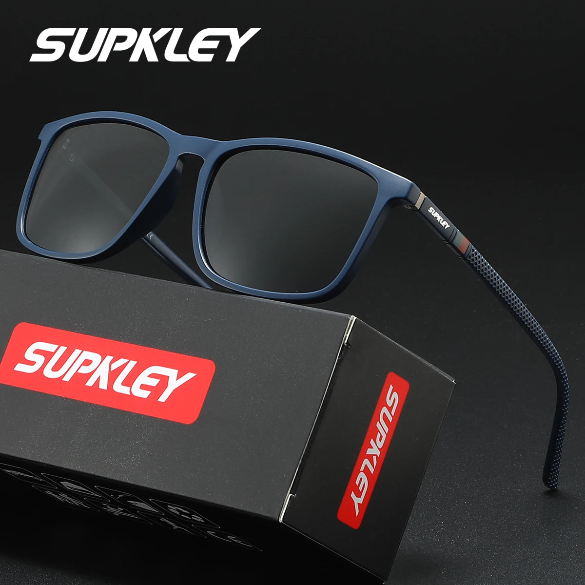 Sonnenbrille quadratisch klassisch polarisiert PC UV400 Sport Unisex