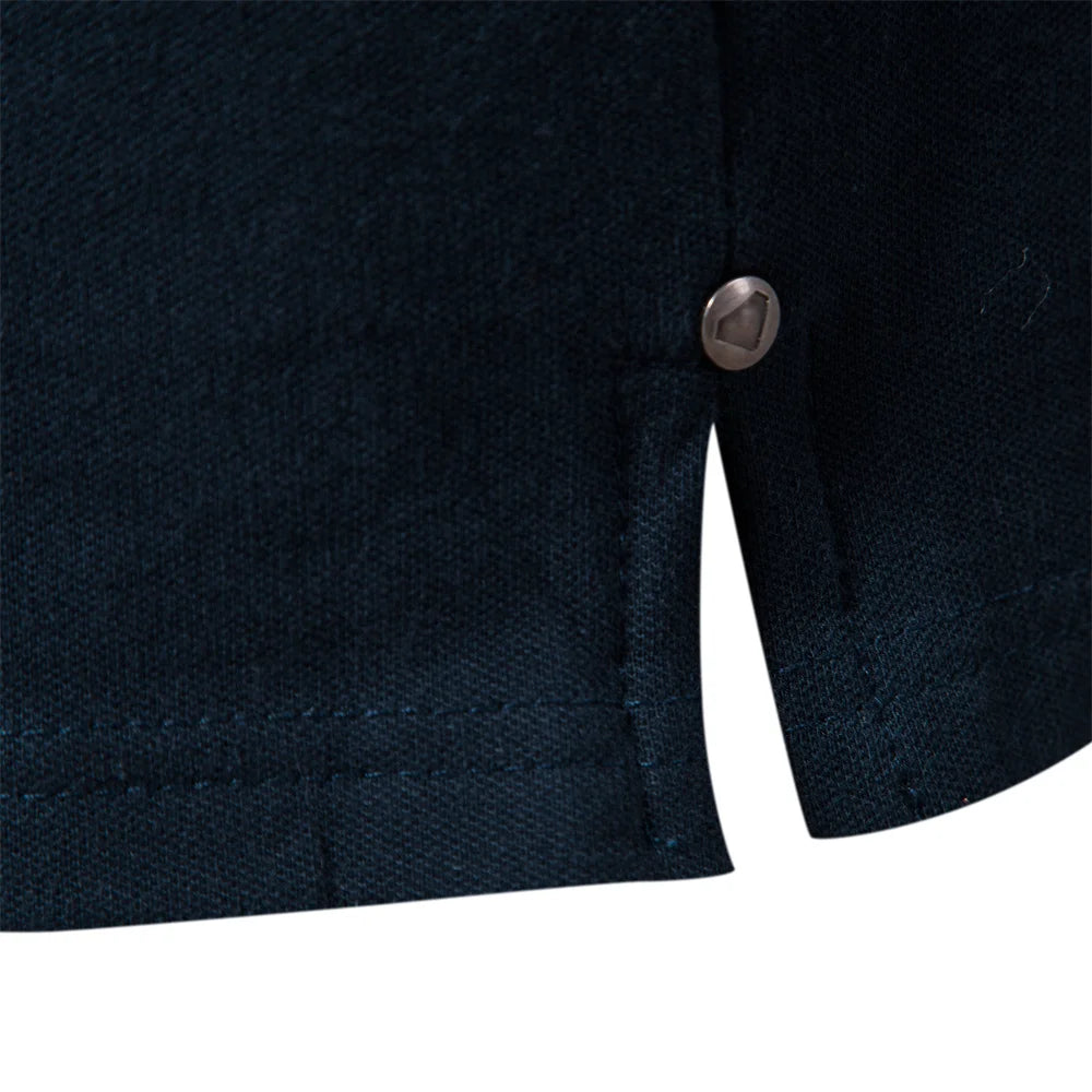 Premium Herren Poloshirt Aus Baumwolle Mit Kontrastakzent