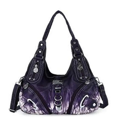 Damen-Schultertasche Mit Buntem Muster Und Vielseitigem Alltagsbegleiter Für Alltag Und Freizeit