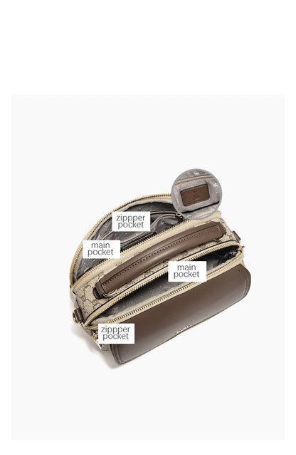 Damen Schultertasche aus PVC-Leder Im Vintage-Stil Crossbody