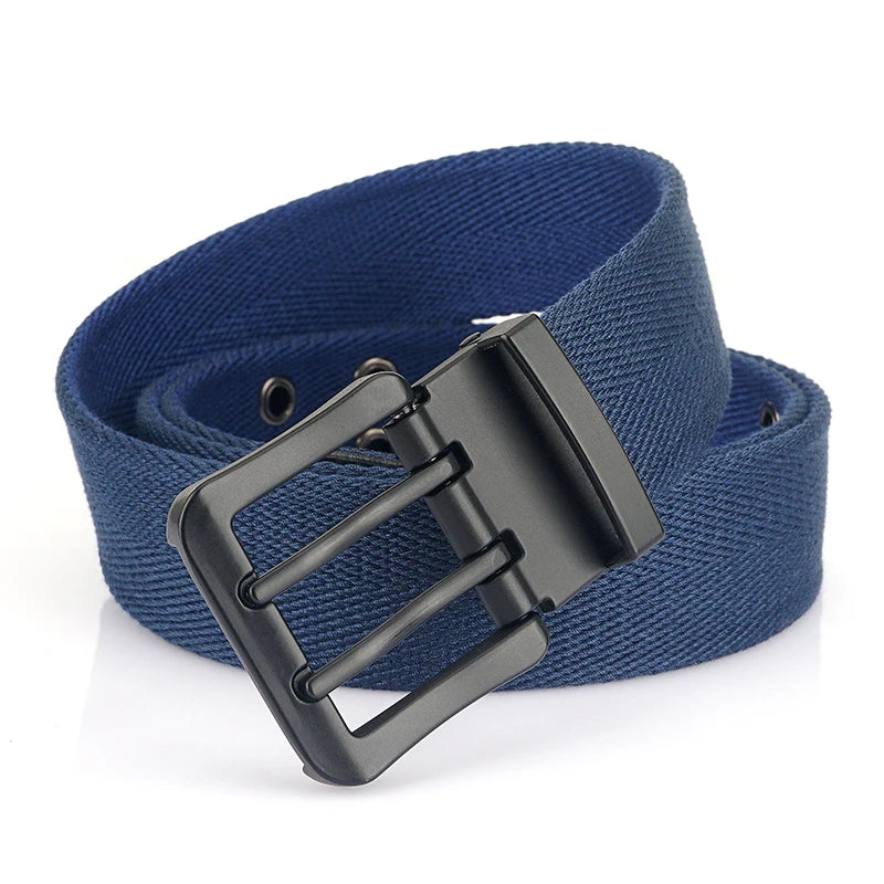 VATLY Vintage Wendegürtel Herren Canvas 38mm Doppelnadel-Schnalle Arbeit