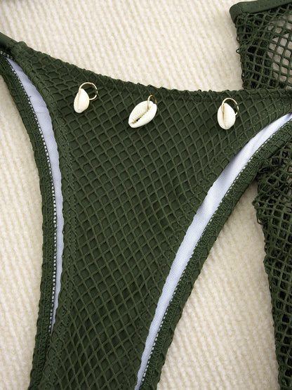 Sexy Bikini-Set mit Push-up und hoher Taille – Perfekt für Strand und Pool