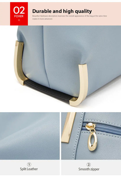 Damen Schultertasche Elegant aus Spaltleder mit Großem Fassungsvermögen