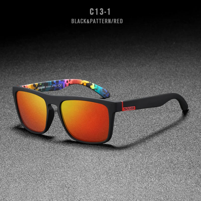 Sonnenbrille quadratisch polarisiert elastisch Spiegel 17 Farben Unisex