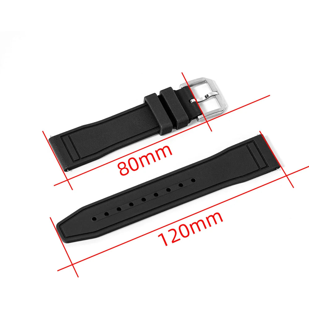 Uhrenarmband aus Fluorkautschuk 20 mm - Universal-Ersatzband