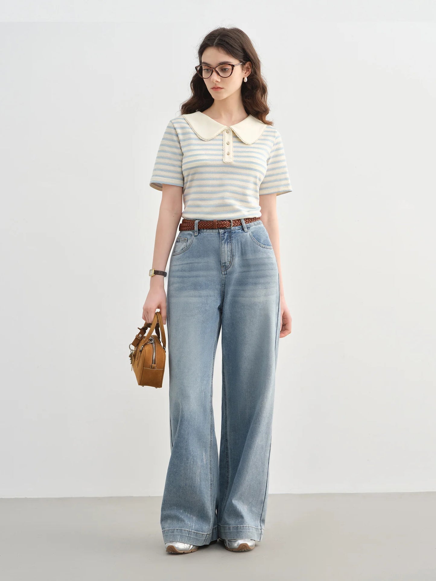 Poloshirt mit Knopfleiste und Farbblock-Design