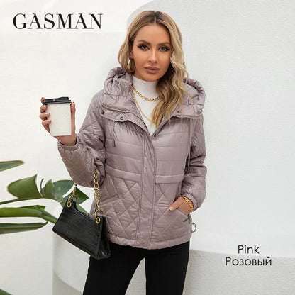 Lange Damen-Trenchcoat-Jacke mit Kapuze und Reißverschluss – winddicht und hochwertig für den Frühling