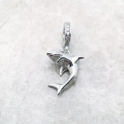 Damen-Charm-Anhänger Hai maritim II aus Sterlingsilber