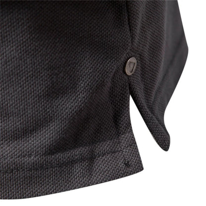 Herren Polo Shirt aus Baumwolle im gestreiften Multicolor Patchwork Design mit Kurzarm