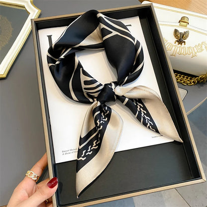 Damen Seidenschal quadratisch 70cm Halstuch Bandana Hijab Pashmina K