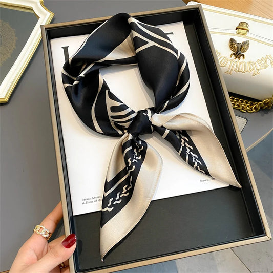 Damen Seidenschal quadratisch 70cm Halstuch Bandana Hijab Pashmina K