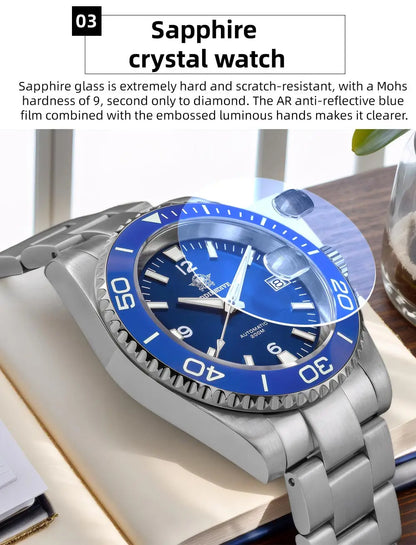Herren-Taucheruhr mit Keramikluenette und 8215-Automatikwerk