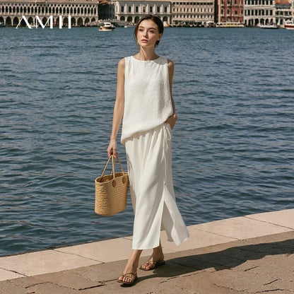Elegantes Sommer Kleid Aus Leichtem Acetat Stoff Für Damen Mit Lockerem Schnitt