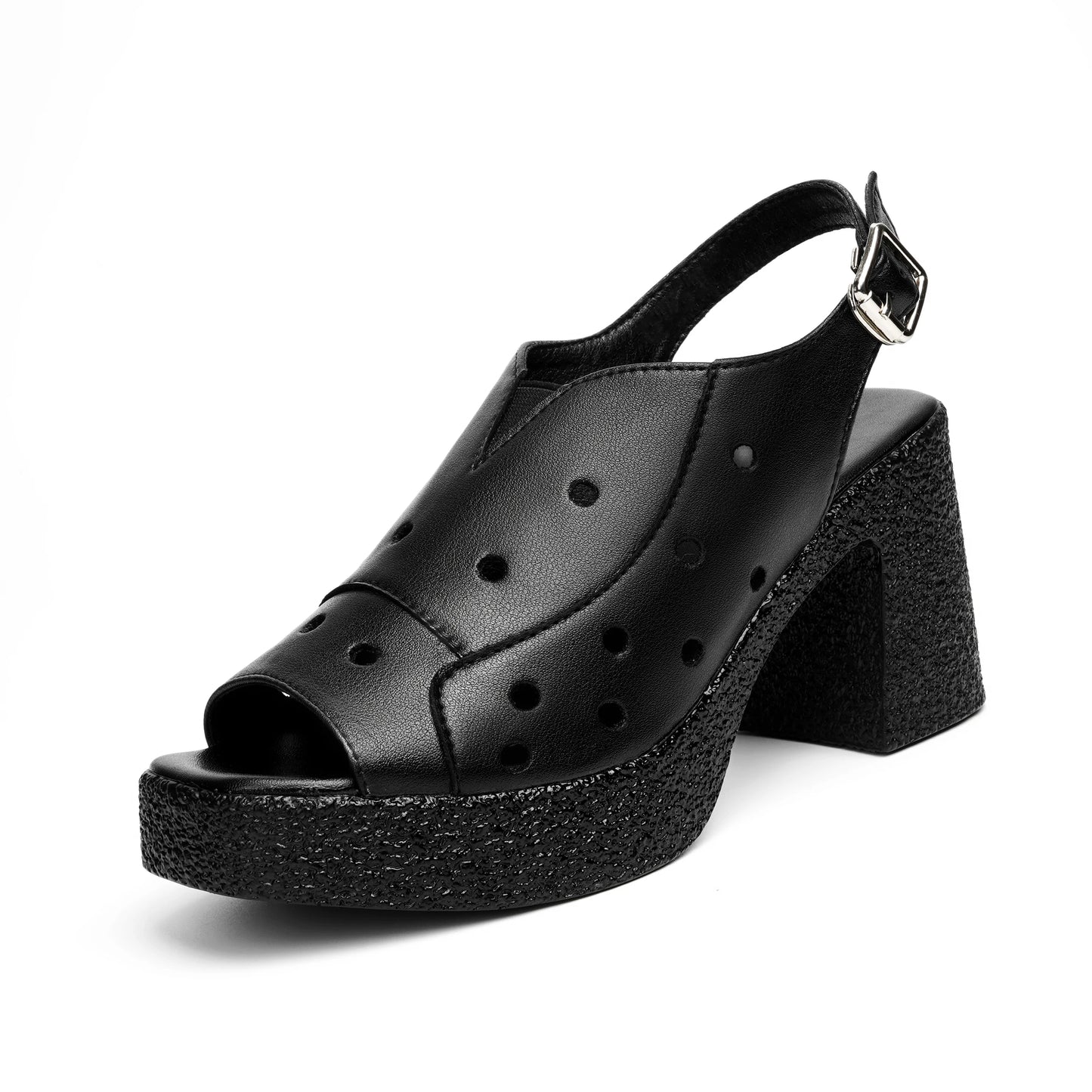 AIYUQI Damen-High-Heels-Sandalen aus echtem Leder, 2025, neue Plattform, weibliche Sommersandalen, Fischmaul-Sandalen für Damen