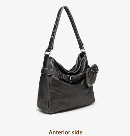 Damen-Schultertasche Vielseitig Geeignet für Alltag in stilvoller Form aus weichem Leder