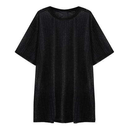 Lässiges Herren-T-Shirt mit V-Ausschnitt aus atmungsaktivem Material – schnelltrocknend und locker geschnitten