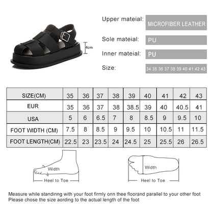 AIYUQI Women's Sandals Closed toe 2025 Summer New Women Roman Sandals Leisure Thick Soled Fashion Woven Women's Shoes Sandals